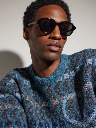 Loewe Slim Round Acetate Sunglasses - Men | Thumbnail 2 Loewe Slim Round Acetate Sunglasses - Men | Thumbnail 2