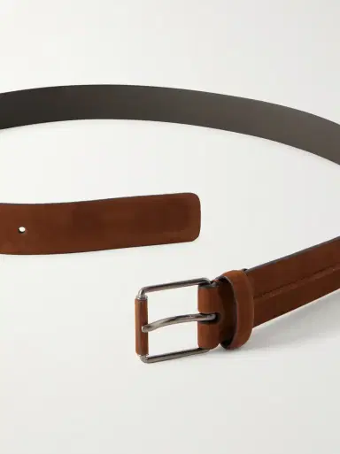 Zegna 3cm Nubuck Belt - Men | Thumbnail 2