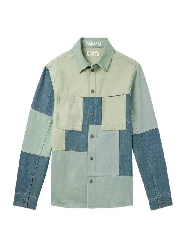 Patchwork Denim Shirt - Men