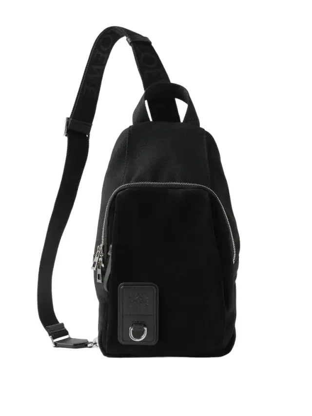 Loewe Flex Sling Leather and Suede-Trimmed Canvas Bag - Men