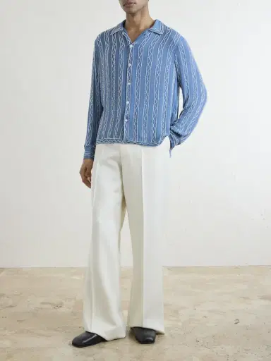 BODE Sea Beaded Silk Shirt - Men | Thumbnail 2