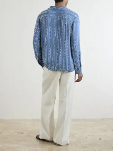 BODE Sea Beaded Silk Shirt - Men | Thumbnail 4