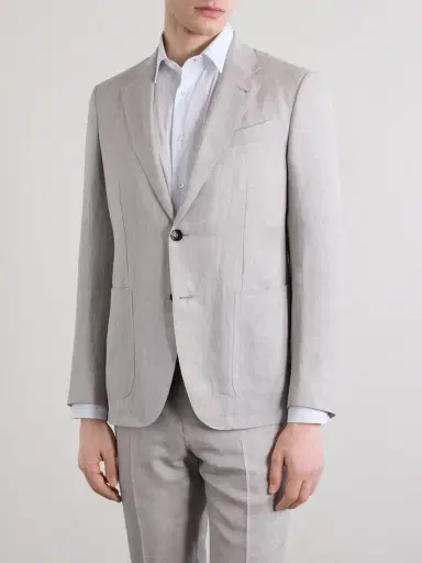 Zegna Wool, Linen and Silk-Blend Suit Jacket - Men | Thumbnail 3 Zegna Wool, Linen and Silk-Blend Suit Jacket - Men | Thumbnail 3