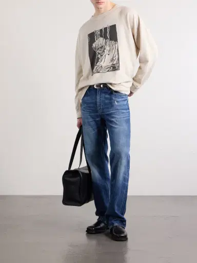 Our Legacy Slack Printed Cotton-Blend Jersey Sweatshirt - Men | Thumbnail 2 Our Legacy Slack Printed Cotton-Blend Jersey Sweatshirt - Men | Thumbnail 2