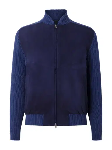 Sease Suede and Ribbed Cotton and Cashmere-Blend Bomber Jacket - Men | Thumbnail 1 Sease Suede and Ribbed Cotton and Cashmere-Blend Bomber Jacket - Men | Thumbnail 1