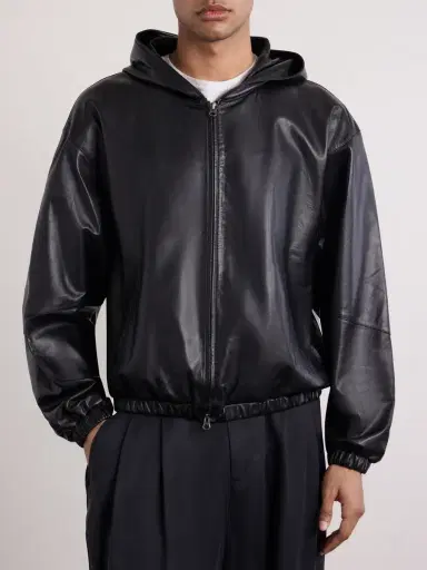 Amomento Leather Hooded Jacket - Men | Thumbnail 3 Amomento Leather Hooded Jacket - Men | Thumbnail 3