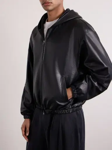 Amomento Leather Hooded Jacket - Men | Thumbnail 5 Amomento Leather Hooded Jacket - Men | Thumbnail 5