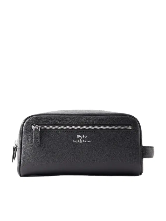 Logo-Print Full-Grain Leather Washbag - Men