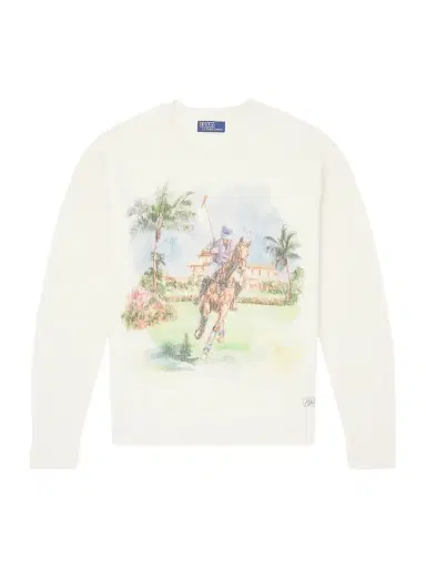 Polo Ralph Lauren Logo-Appliquéd Printed Cashmere Sweater - Men | Thumbnail 1 Polo Ralph Lauren Logo-Appliquéd Printed Cashmere Sweater - Men | Thumbnail 1