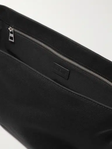 Loewe Leather-Trimmed Suede and Canvas Messenger Bag - Men | Thumbnail 5