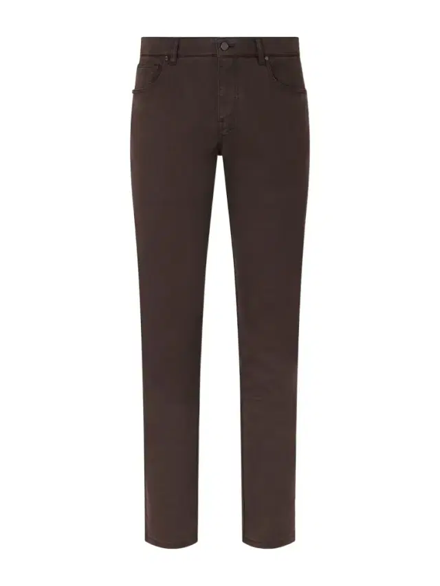 Slim-Fit Straight-Leg Cotton-Blend Twill Trousers - Men Slim-Fit Straight-Leg Cotton-Blend Twill Trousers - Men