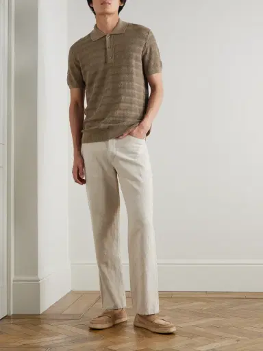 Frescobol Carioca Vidal Open-Knit Cotton Polo Shirt - Men | Thumbnail 2 Frescobol Carioca Vidal Open-Knit Cotton Polo Shirt - Men | Thumbnail 2
