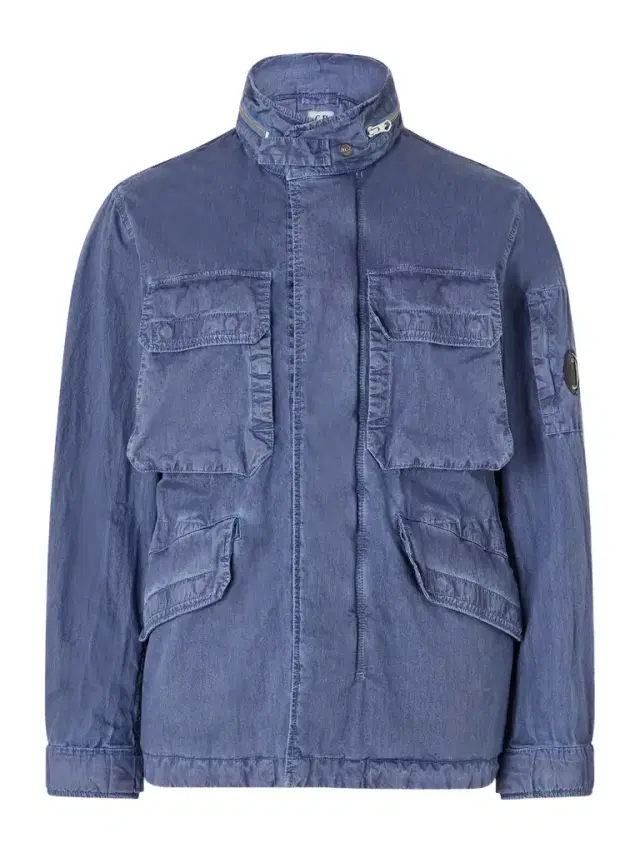 C.P. Company Logo-Appliquéd Garment-Dyed 50 Fili Wax Hooded Field Jacket - Men