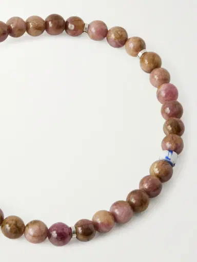Mikia Circle8 Sterling Silver, Tourmaline Cat's Eye and Charoite Beaded Bracelet - Men | Thumbnail 4 Mikia Circle8 Sterling Silver, Tourmaline Cat's Eye and Charoite Beaded Bracelet - Men | Thumbnail 4