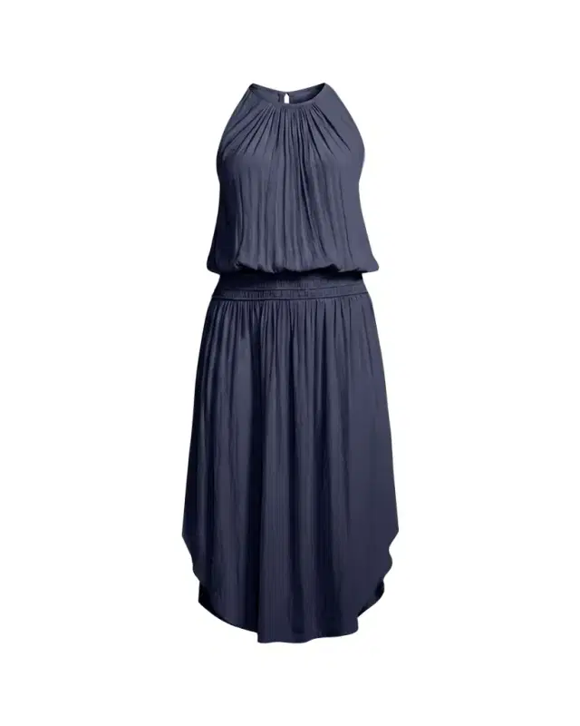 Audrey Sleeveless Blouson Midi Dress
