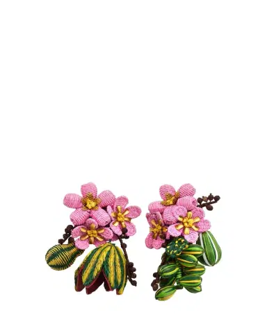 Oscar de la Renta Flower Cluster Clip-On Earrings | Thumbnail 1