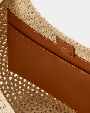 Loewe x Paula's Ibiza Small Punch Hole Hobo Bag in Raffia and Leather | Thumbnail 2 Loewe x Paula's Ibiza Small Punch Hole Hobo Bag in Raffia and Leather | Thumbnail 2