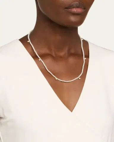 Sydney Evan Diamond Pavé Balls on 3mm Freshwater Pearl Bracelet | Thumbnail 2 Sydney Evan Diamond Pavé Balls on 3mm Freshwater Pearl Bracelet | Thumbnail 2