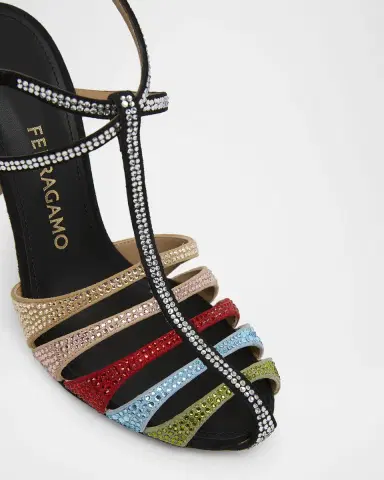 Ferragamo 95mm Lipa Rainbow Embellished Suede Pumps | Thumbnail 5 Ferragamo 95mm Lipa Rainbow Embellished Suede Pumps | Thumbnail 5