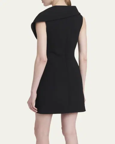 Ferragamo Cowl-Neck Stretch Twill Mini Dress | Thumbnail 3 Ferragamo Cowl-Neck Stretch Twill Mini Dress | Thumbnail 3