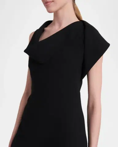 Ferragamo Cowl-Neck Stretch Twill Mini Dress | Thumbnail 9 Ferragamo Cowl-Neck Stretch Twill Mini Dress | Thumbnail 9