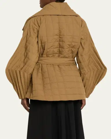 Issey Miyake Pleated Structured Sleeve Quilted Wrap Jacket | Thumbnail 3 Issey Miyake Pleated Structured Sleeve Quilted Wrap Jacket | Thumbnail 3