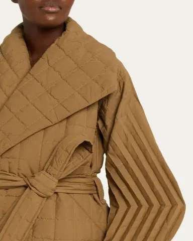 Issey Miyake Pleated Structured Sleeve Quilted Wrap Jacket | Thumbnail 5 Issey Miyake Pleated Structured Sleeve Quilted Wrap Jacket | Thumbnail 5
