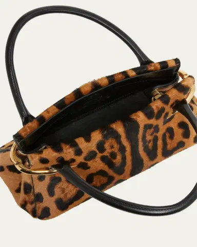 Givenchy Mini Pinch Leopard Pony-Effect Top-Handle Bag | Thumbnail 4 Givenchy Mini Pinch Leopard Pony-Effect Top-Handle Bag | Thumbnail 4