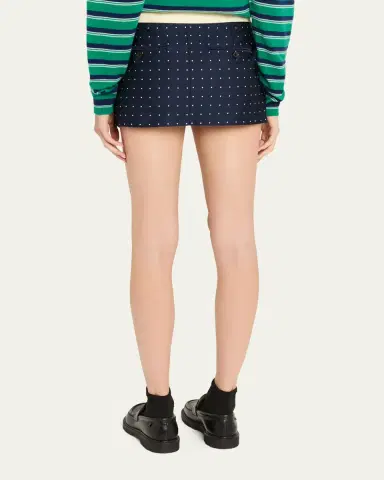 Hommegirls Flip Waist Polka-Dot Twill Micro Skirt | Thumbnail 3 Hommegirls Flip Waist Polka-Dot Twill Micro Skirt | Thumbnail 3