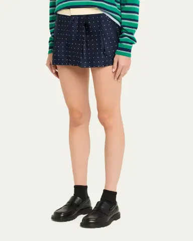 Hommegirls Flip Waist Polka-Dot Twill Micro Skirt | Thumbnail 4 Hommegirls Flip Waist Polka-Dot Twill Micro Skirt | Thumbnail 4