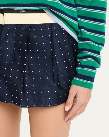 Hommegirls Flip Waist Polka-Dot Twill Micro Skirt | Thumbnail 5 Hommegirls Flip Waist Polka-Dot Twill Micro Skirt | Thumbnail 5