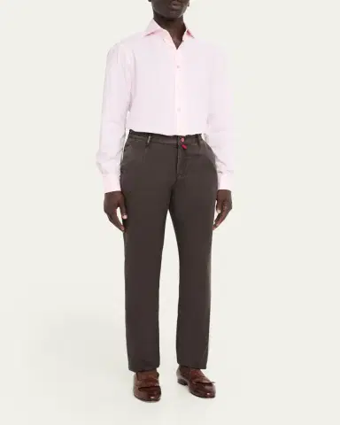 Kiton Men's Washed-Effect Wool Four-Pocket Pants | Thumbnail 2 Kiton Men's Washed-Effect Wool Four-Pocket Pants | Thumbnail 2