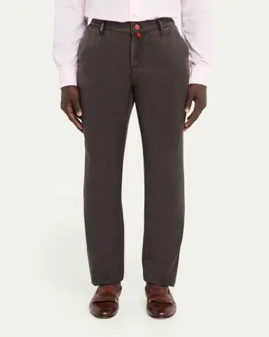 Kiton Men's Washed-Effect Wool Four-Pocket Pants | Thumbnail 3 Kiton Men's Washed-Effect Wool Four-Pocket Pants | Thumbnail 3