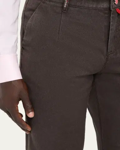 Kiton Men's Washed-Effect Wool Four-Pocket Pants | Thumbnail 4 Kiton Men's Washed-Effect Wool Four-Pocket Pants | Thumbnail 4