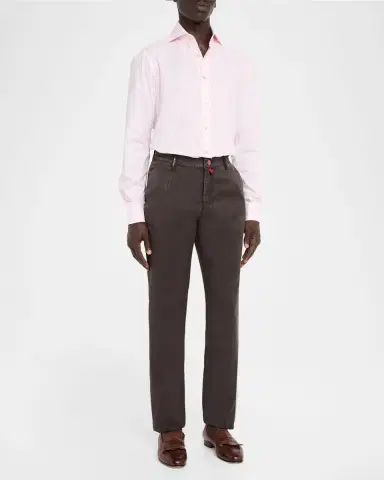 Kiton Men's Washed-Effect Wool Four-Pocket Pants | Thumbnail 5 Kiton Men's Washed-Effect Wool Four-Pocket Pants | Thumbnail 5