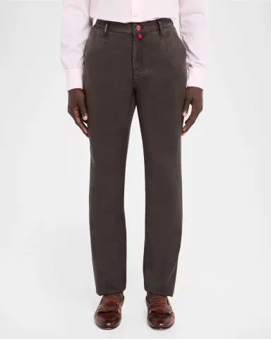 Kiton Men's Washed-Effect Wool Four-Pocket Pants | Thumbnail 7 Kiton Men's Washed-Effect Wool Four-Pocket Pants | Thumbnail 7