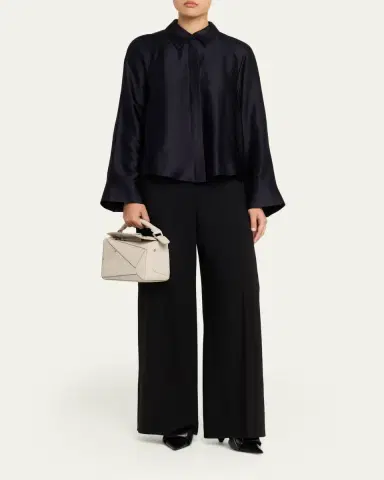 Loewe Puzzle Panta Small Top-Handle Bag in Leather | Thumbnail 5 Loewe Puzzle Panta Small Top-Handle Bag in Leather | Thumbnail 5