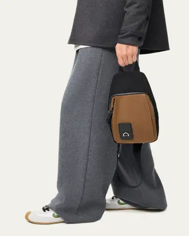 LOEWE Men's Flex Canvas and Suede Sling Bag | Thumbnail 2