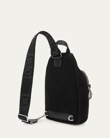 LOEWE Men's Flex Canvas and Suede Sling Bag | Thumbnail 3