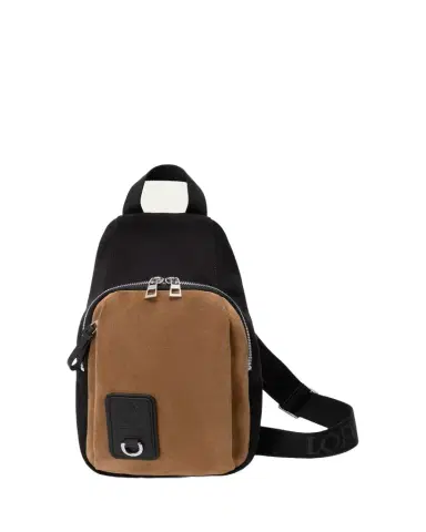 LOEWE Men's Flex Canvas and Suede Sling Bag | Thumbnail 1