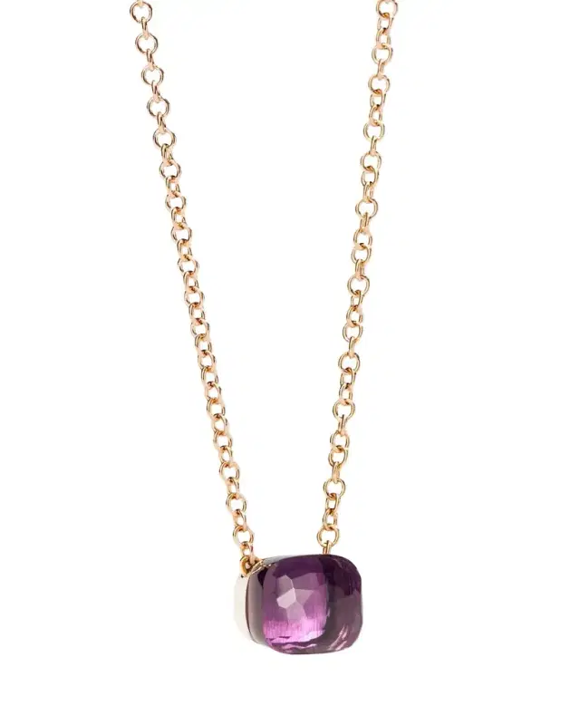 Pomellato Nudo 18K Rose Gold Amethyst Pendant Necklace