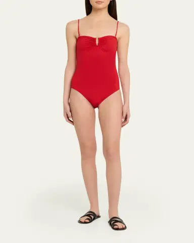 Nili Lotan Ruched U-Ring One-Piece Swimsuit | Thumbnail 11