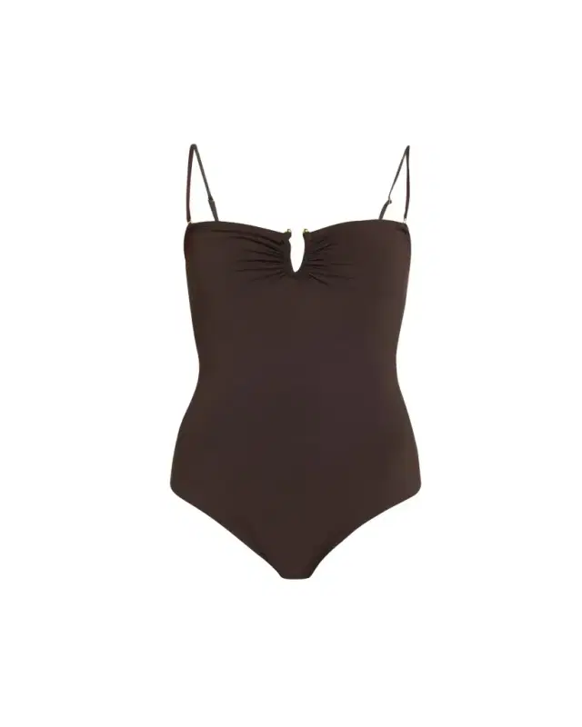 Ruched U-Ring One-Piece Swimsuit Ruched U-Ring One-Piece Swimsuit
