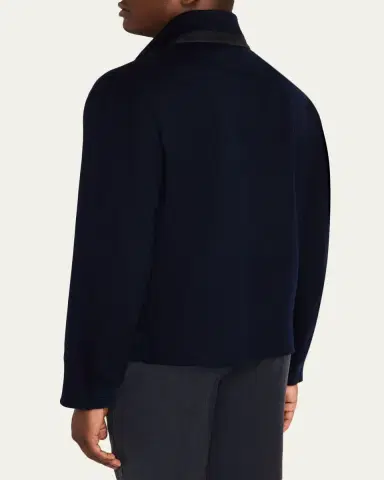 Kiton Men's Cashmere Full-Zip Bomber Jacket | Thumbnail 3