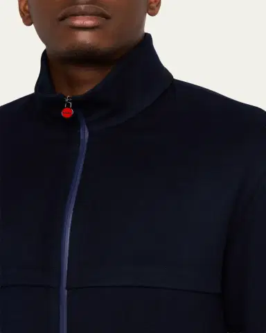Kiton Men's Cashmere Full-Zip Bomber Jacket | Thumbnail 5