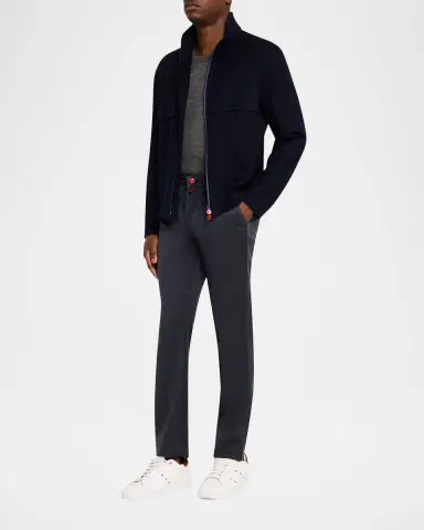 Kiton Men's Cashmere Full-Zip Bomber Jacket | Thumbnail 6