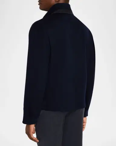 Kiton Men's Cashmere Full-Zip Bomber Jacket | Thumbnail 7