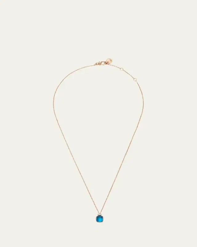Nudo 18K Rose Gold London Blue Topaz Pendant Necklace Nudo 18K Rose Gold London Blue Topaz Pendant Necklace