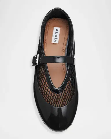 Alaïa Mesh Mary Jane Ballerina Flats | Thumbnail 10 Alaïa Mesh Mary Jane Ballerina Flats | Thumbnail 10