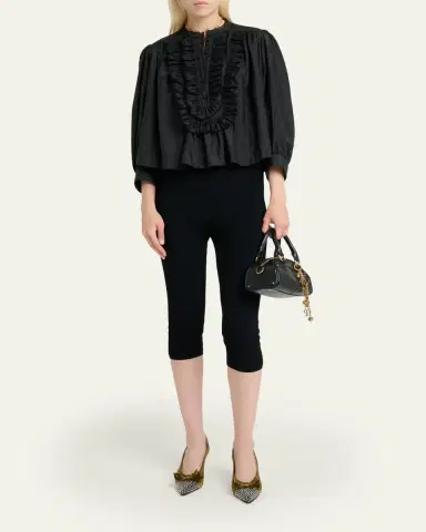 Chloe Embroidered Ruffle Taffeta Blouse | Thumbnail 2 Chloe Embroidered Ruffle Taffeta Blouse | Thumbnail 2